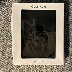 Calvin Klein Mens Hat and Scarf